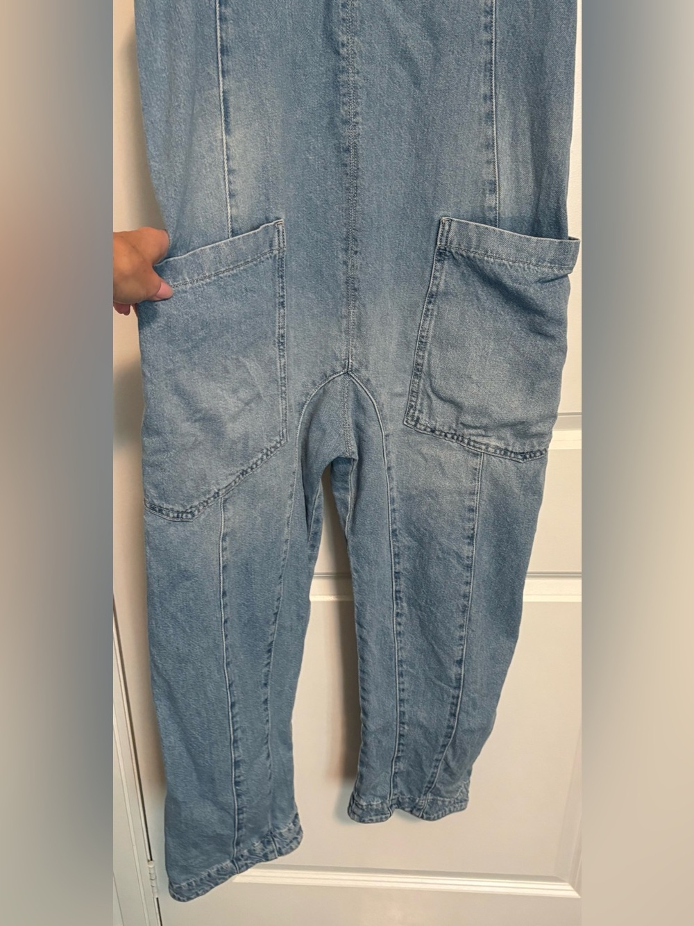 FREE PEOPLE-WE THE FREE-DENIM OVERALLS - Picture 2 of 8